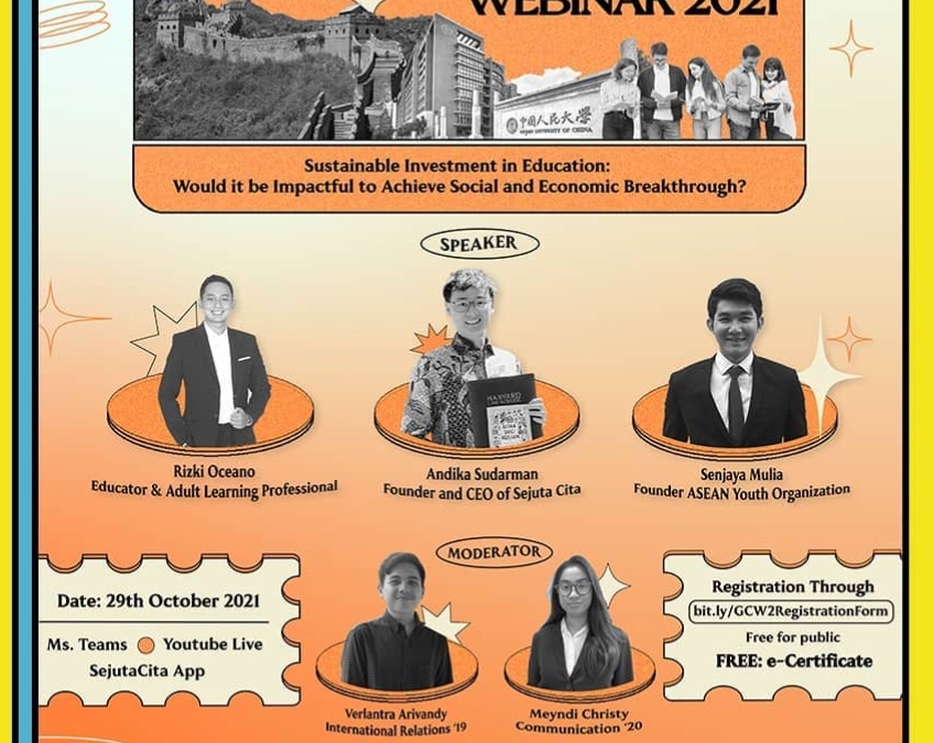 Global Class Webinar IRUD 2021: “Sustainable Investment in Education” Berhasil Diselenggarakan