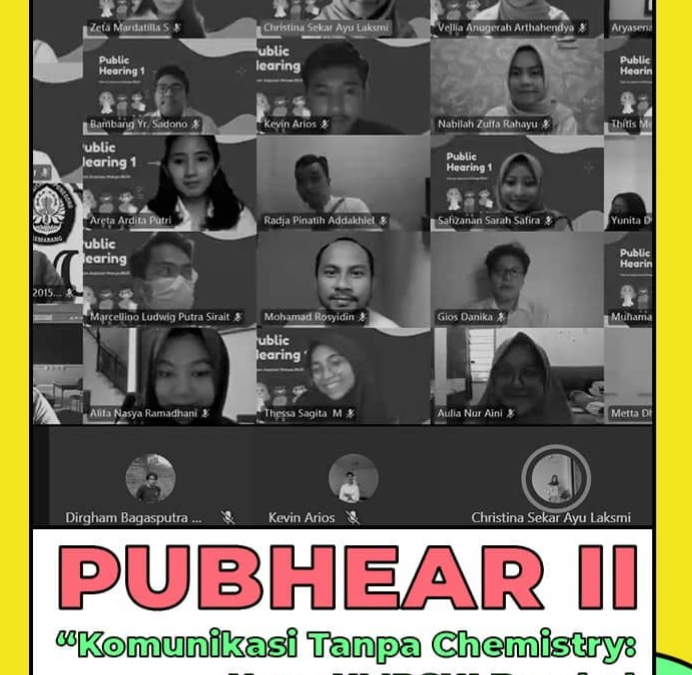 PUBLIC HEARING II HMPS HI UNDIP: Menampung Aspirasi Mahasiswa dengan Tema “Komunikasi tanpa Chemistry: Have HMPSHI Bonded with Themselves?”