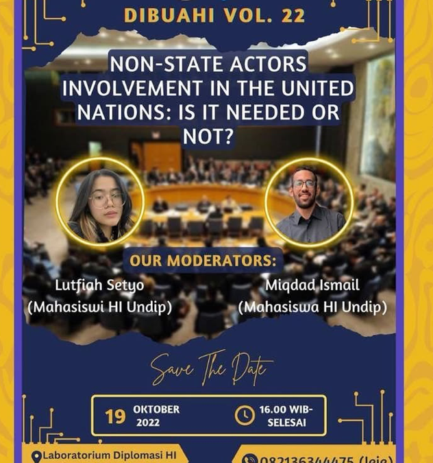 IRDISH Vol. 22: Non-State Actors Involvement in the United Nations: Is It Needed or Not?