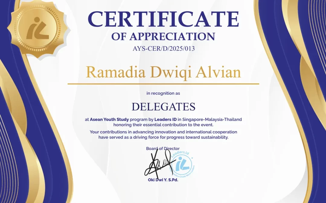 FISIP Undip Student Becomes Delegate at ASEAN Youth Study 2025